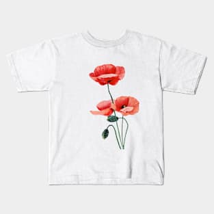 Red poppies Kids T-Shirt